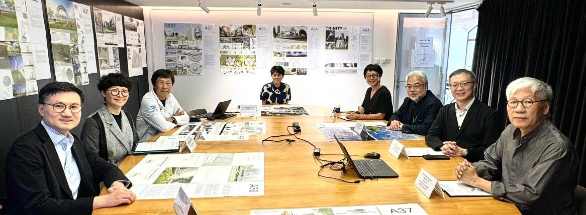 Group photo of judges of Architectural Installation Design Competition for the 2025 National Games in Hong Kong