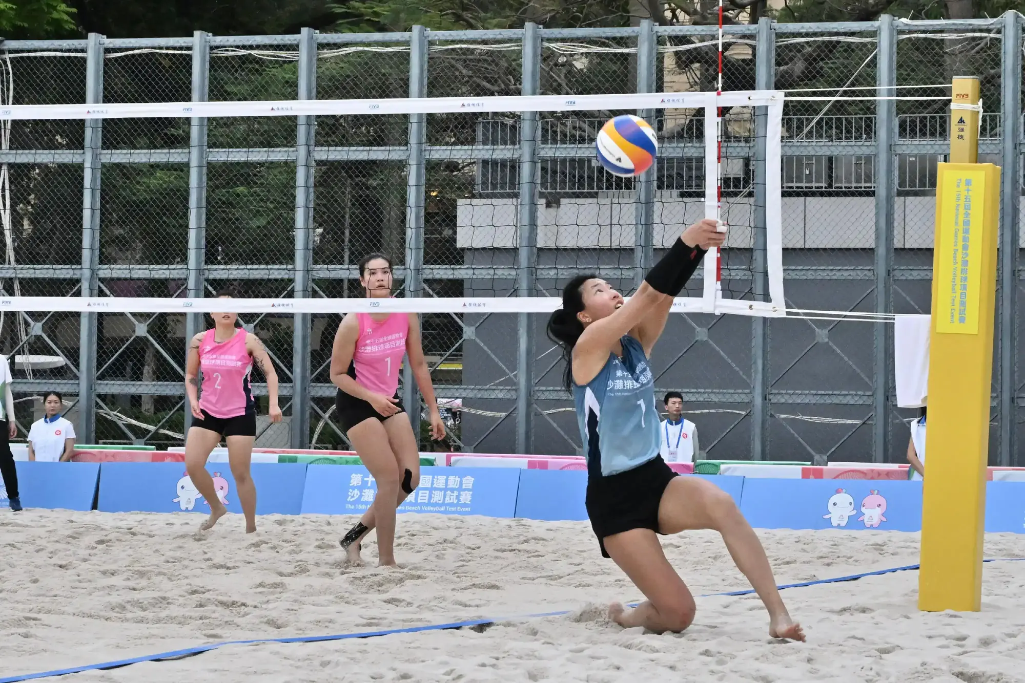 The 15th National Games Beach Volleyball test event was held at Victoria Park in Causeway Bay between April 18 and 20, 2025.