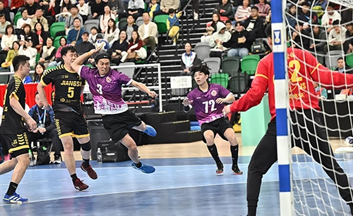 香港男子handball隊和江蘇男子handball隊在第十五屆全國運動會handball（男子）測試賽作賽。