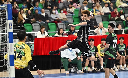 廣東男子handball隊和澳門男子handball在第十五屆全國運動會handball（男子）測試賽作賽。