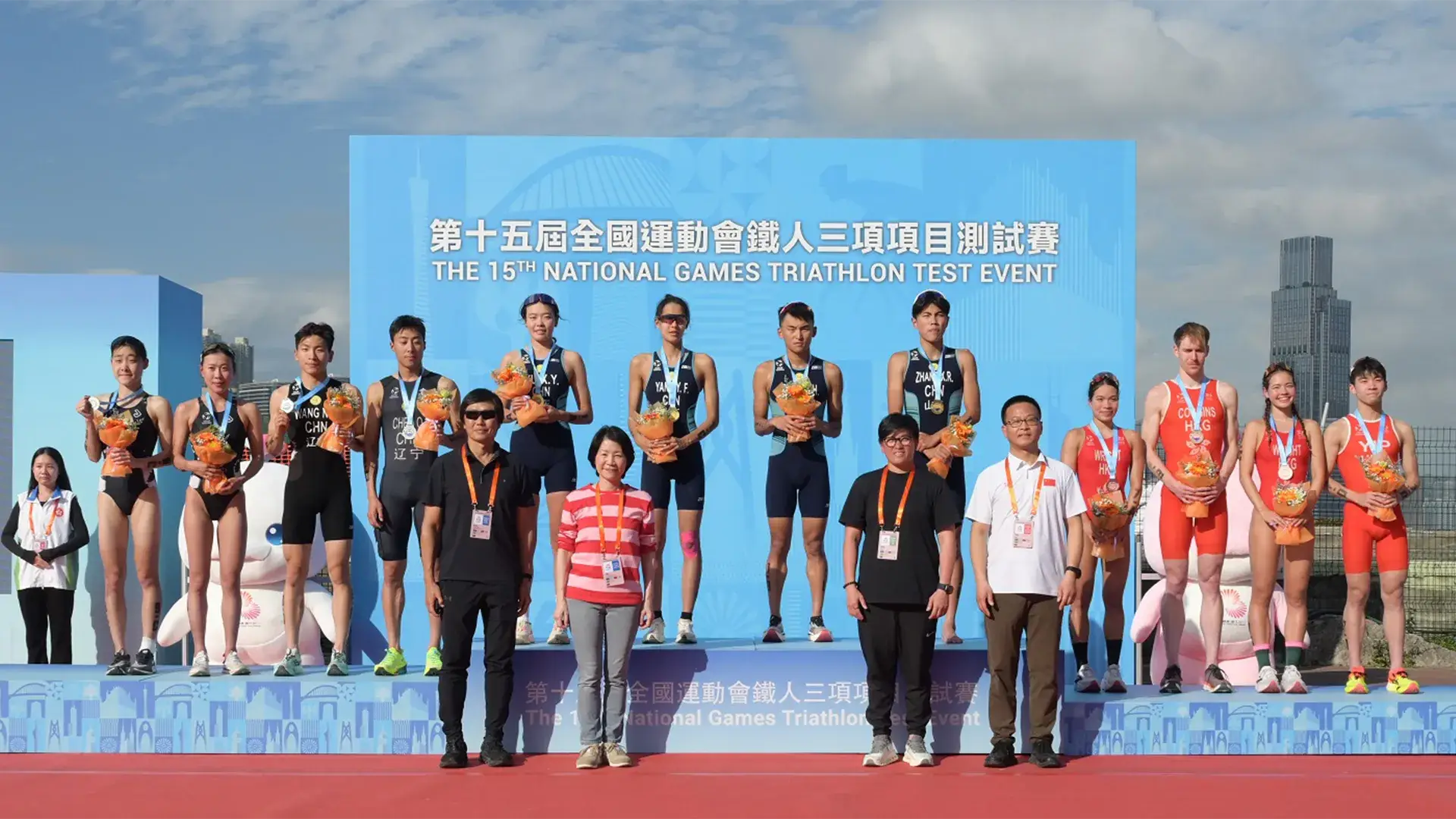 The 15th National Games Triathlon test event was held at the Central Harbourfront and Victoria Harbour today on March 1 and March 2.